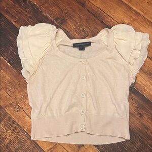 French Connection Angora Cotton Crop Cardigan size small